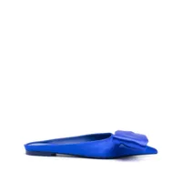 ferragamo sandales satinées à nœud asymétrique - bleu