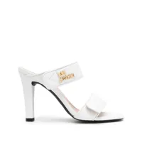 love moschino mules en cuir 105 mm à bout ouvert - blanc