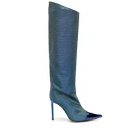 alexandre vauthier bottines alex 105 mm à paillettes - bleu