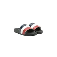 moncler enfant logo-embossed open-toe sandals - noir