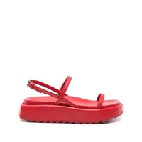 plan c sandales en cuir à semelle épaisse - rouge