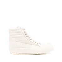 rick owens drkshdw lido panelled high-top sneakers - tons neutres
