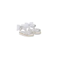 babywalker sandales en cuir à détails de nœuds - blanc