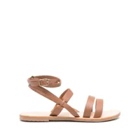 manebi multi-way strap leather sandals - marron