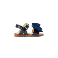 andanines sandales en cuir à détails de nœuds - bleu