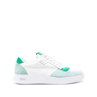 vic matie panelled leather sneakers - blanc