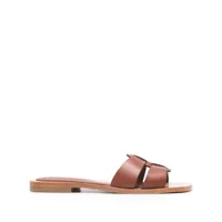 paloma barceló sandales rosalia en cuir - marron