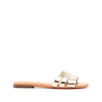 santoni sandales à bout ouvert - or