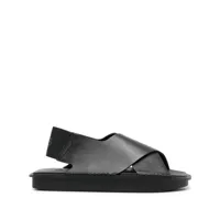y-3 chunky leather sandals - noir