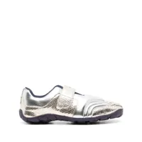wales bonner jewel touch-strap metallic sneakers - argent