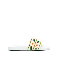 casablanca embroidered terry-cloth slides