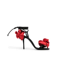 magda butrym 105mm flower-appliqué sandals - noir