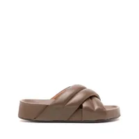 atp atelier airali 40mm padded leather sandals - marron