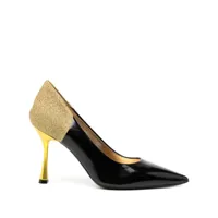 madison.maison montre alena black/gold high heel pump 65 mm - noir