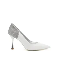 madison.maison montre alena white/silver high heel pump 65 mm - blanc