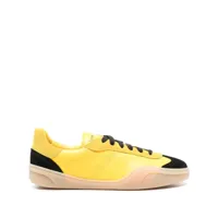 acne studios leather low-top sneakers - jaune