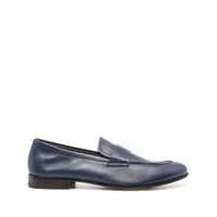 fratelli rossetti almond-toe leather loafers - bleu