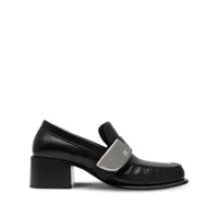 burberry london shield leather loafers - noir