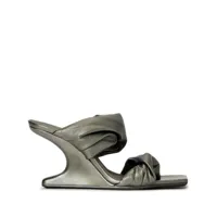 rick owens sandales cantilever twisted 11 mm - gris