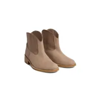 bonpoint leather ankle boots - tons neutres