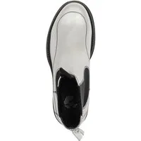 off-white bottes & bottines, laminate chelsea boot en argent - pour dames