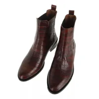 isabel bernard bottes & bottines, vendôme chey calfskin leather chelsea boots en marron - pour dames