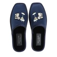 kate spade new york slippers & mules, dove bunny slipper en bleu - pour dames