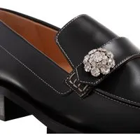 ganni slippers & mules, jewel loafers en noir - pour dames