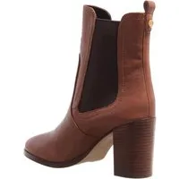 ted baker bottes & bottines, daphina leather heeled chelsea boot en marron - pour dames