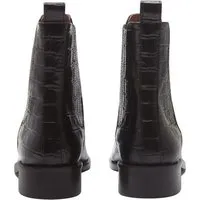 isabel bernard bottes & bottines, vendôme chey calfskin leather chelsea boots en noir - pour dames