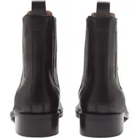 isabel bernard bottes & bottines, vendôme chey calfskin leather chelsea boots en noir - pour dames