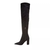 isabel bernard bottes & bottines, vendôme fem suede stretch overknee boots en noir - pour dames
