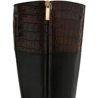 isabel bernard bottes & bottines, vendôme iris calfskin leather boots en noir - pour dames