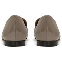 isabel bernard moccassin & ballerine, vendôme margaux calfskin patent leather loafers en gris - pour dames