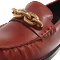 coach moccassin & ballerine, jess leather loafer en rouge - pour dames