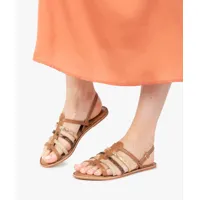 sandales femme spartiates en cuir spécial pied large