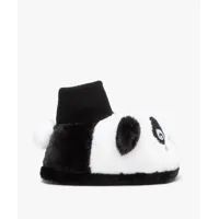 chaussons fille 3d panda avec col chaussette