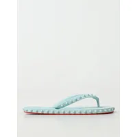 flat sandals christian louboutin woman color gnawed blue