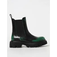 msgm ankle boots in used effect leather