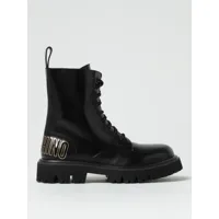 moschino couture leather ankle boots with zip