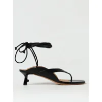 heeled sandals off-white woman color black