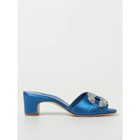 heeled sandals manolo blahnik woman color blue