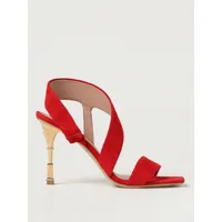 heeled sandals balmain woman color red
