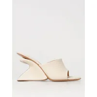 heeled sandals off-white woman color white