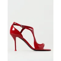heeled sandals alexander mcqueen woman color red
