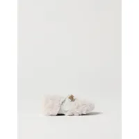 moschino baby ballerinas in synthetic fur with logo
