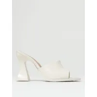 heeled sandals bottega veneta woman color white