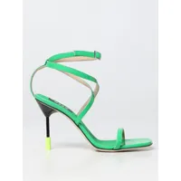 msgm sandals in patent leather