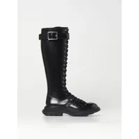 alexander mcqueen tread slick boots in brushed leather