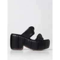 heeled sandals themoirè woman color black